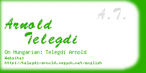 arnold telegdi business card